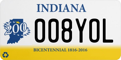 IN license plate 008YOL