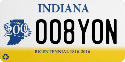 IN license plate 008YON