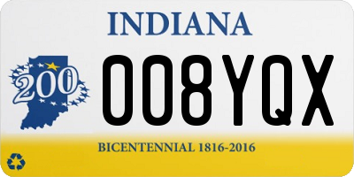 IN license plate 008YQX
