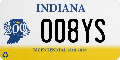 IN license plate 008YS