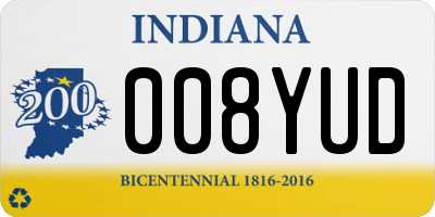 IN license plate 008YUD