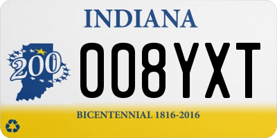 IN license plate 008YXT