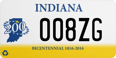 IN license plate 008ZG
