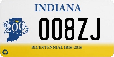 IN license plate 008ZJ