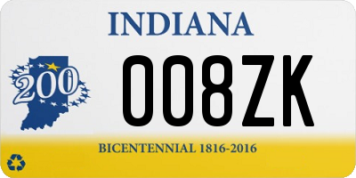 IN license plate 008ZK