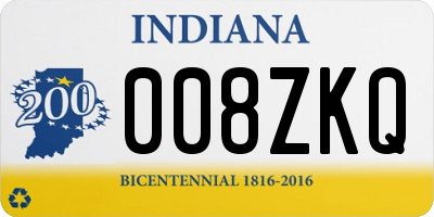 IN license plate 008ZKQ