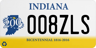 IN license plate 008ZLS