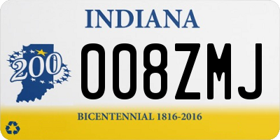 IN license plate 008ZMJ