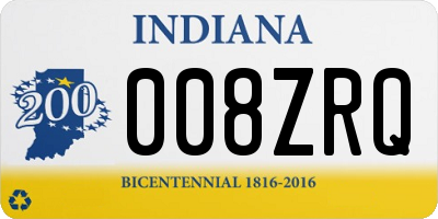 IN license plate 008ZRQ