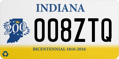 IN license plate 008ZTQ