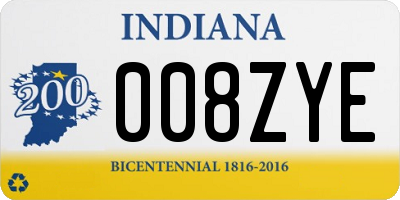 IN license plate 008ZYE