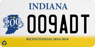 IN license plate 009ADT