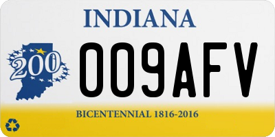 IN license plate 009AFV