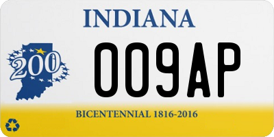 IN license plate 009AP