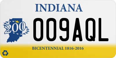 IN license plate 009AQL