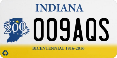 IN license plate 009AQS