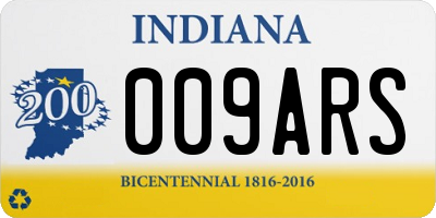 IN license plate 009ARS