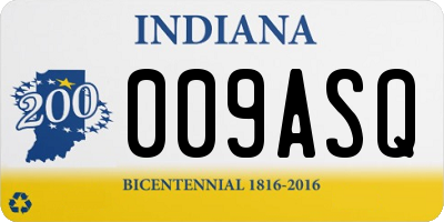 IN license plate 009ASQ