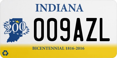 IN license plate 009AZL