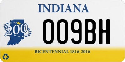 IN license plate 009BH