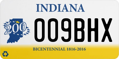 IN license plate 009BHX