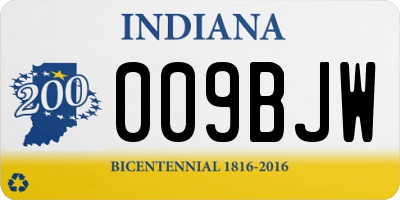IN license plate 009BJW