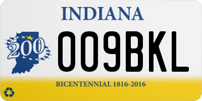 IN license plate 009BKL