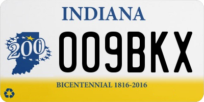IN license plate 009BKX