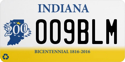 IN license plate 009BLM