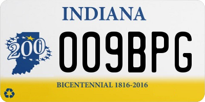 IN license plate 009BPG