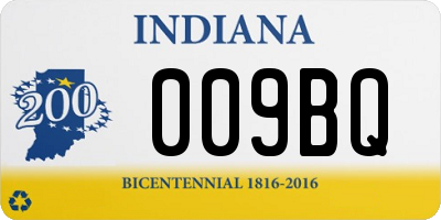 IN license plate 009BQ