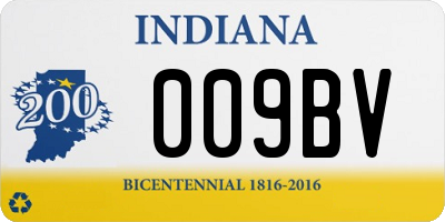 IN license plate 009BV