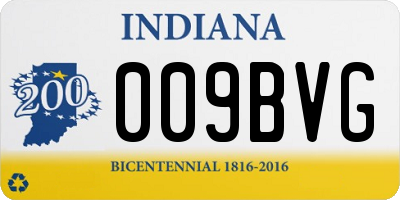 IN license plate 009BVG