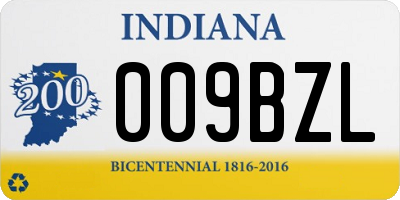 IN license plate 009BZL