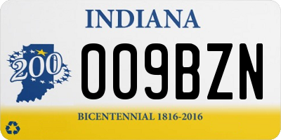 IN license plate 009BZN
