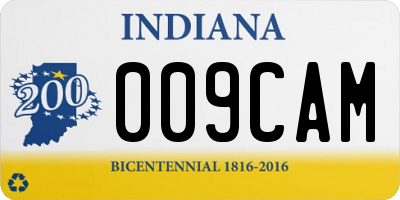 IN license plate 009CAM