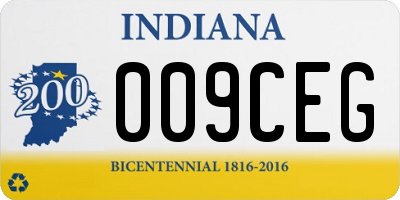 IN license plate 009CEG