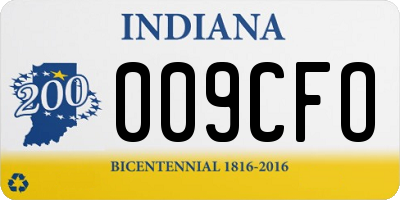 IN license plate 009CFO