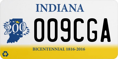 IN license plate 009CGA