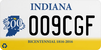 IN license plate 009CGF