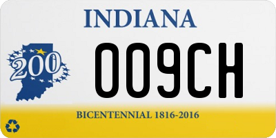 IN license plate 009CH