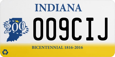 IN license plate 009CIJ