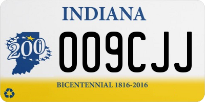 IN license plate 009CJJ