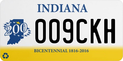 IN license plate 009CKH