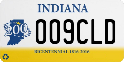 IN license plate 009CLD