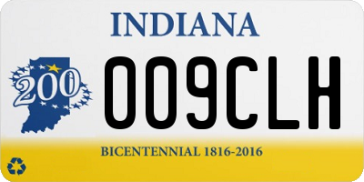 IN license plate 009CLH
