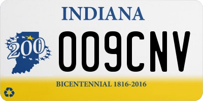 IN license plate 009CNV