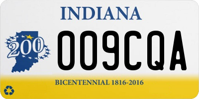 IN license plate 009CQA