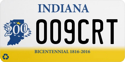 IN license plate 009CRT