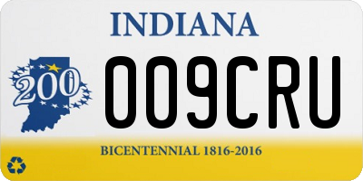 IN license plate 009CRU